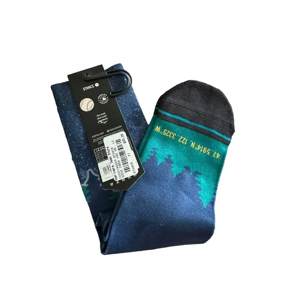 NWT Stance MLB 2023 All Star Game Home Run Derby Galaxy Crew‎ Socks L Navy